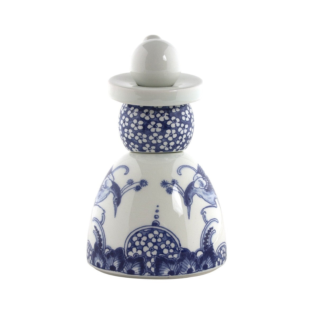 Royal Delft Proud Mary Flower Peacocks beeldje 17 cm – Delfts Blauw